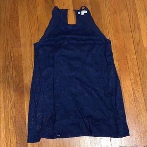 High Neck navy blue Francesca’s shift dress